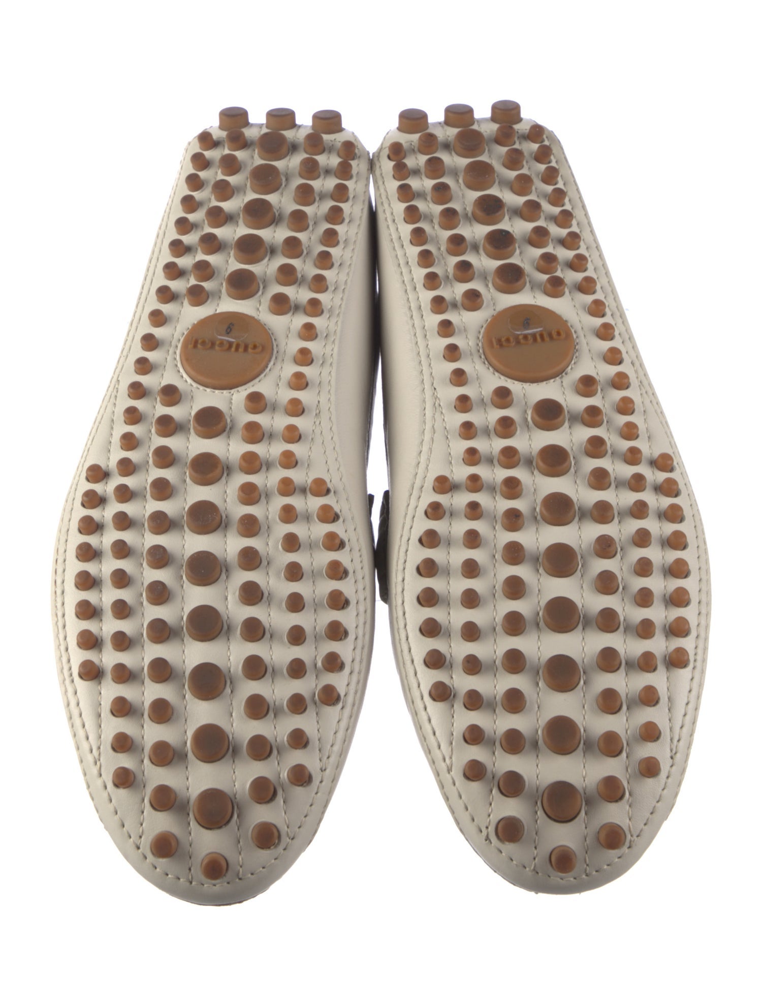 Gucci Web Accent Leather Drivers